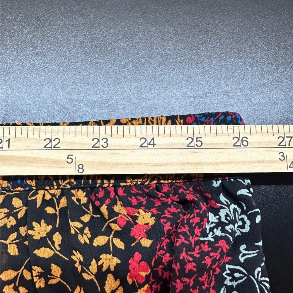 Maurices Floral Patchwork Maxi Skirt 4X Multicolor Faux Wrap Boho Western - Picture 9 of 11